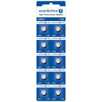 everActive AG1 / G1 / LR621 / LR60 Button Cell Batteries - 10 Pieces