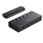 UGREEN HDMI 2.0 5-Port KVM Switch Splitter, 4K@60Hz Support for 3D/CEC/HDR/HDCP 2.2, Compatible with PS5/4, Xbox, Apple TV, Skybox, Blu-Ray, HDTV, and Monitors