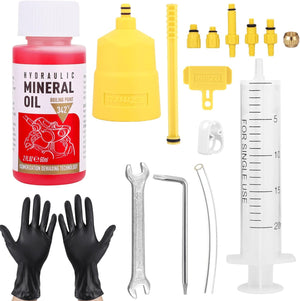 17 Stück Bremsen Entlüftungsset, Fahrrad Bremsen Entlüftungskit, Hydraulische Scheibenbremsen Kit, Entlüftungskit Set, Fahrrad Fluid Entlüftung Kit, Bremsflüssigkeit Set Für Alle Arten Von Fahrrädern