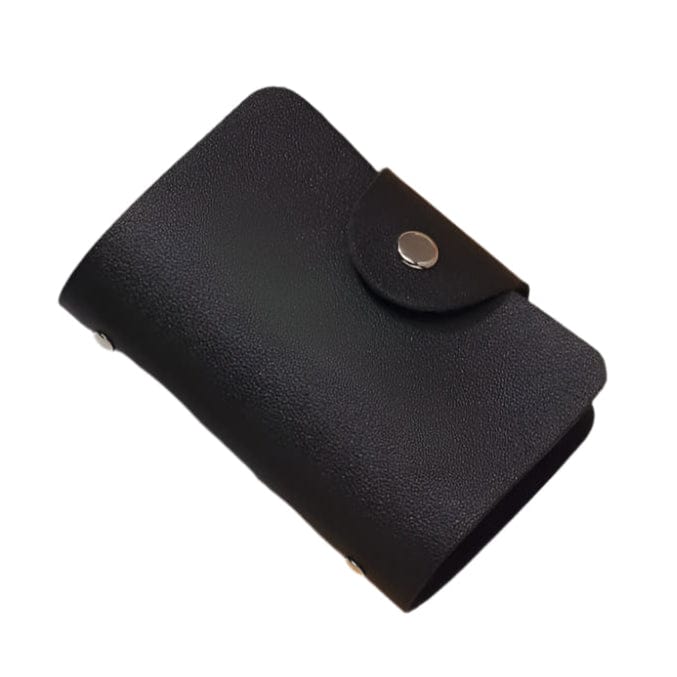 24-Slot Credit Card Wallet Black