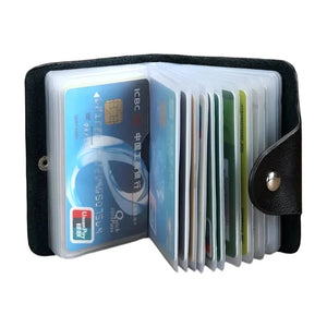 24-Slot Credit Card Wallet Black