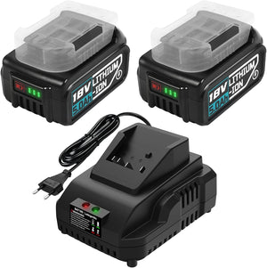 2×5000Mah Ersatzakku Für Bosch Professional 18V Set Mit Schnellladegerät Blau2