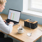 3 Stück Kabelbox Schwarz,Kabelmanagement Box Für Kabel Mit Bambusdeckel,Kabel Organizer Zum Verstecken Von Kabeln Organisieren Von Computerverkabelung Und Losen Kabeln
