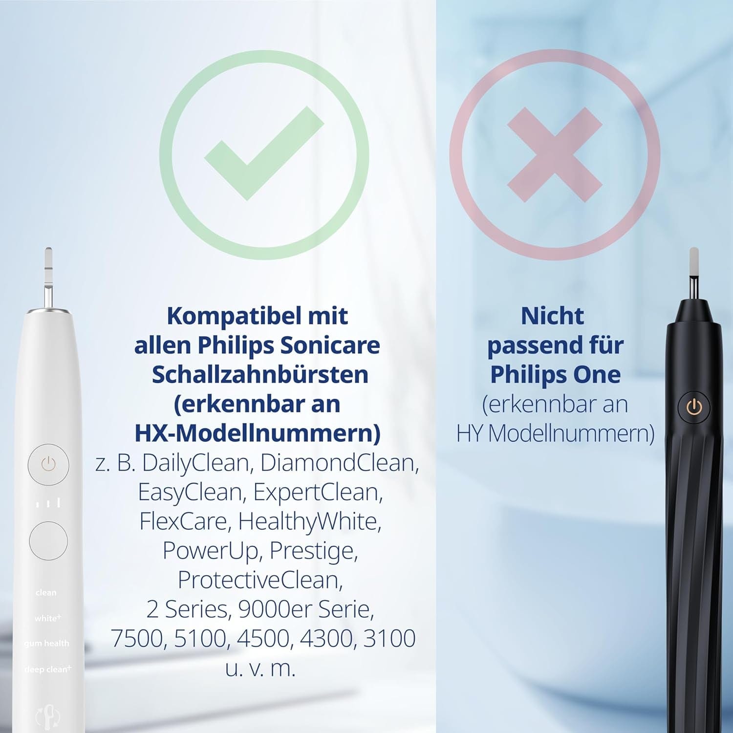 8Er Demirdental Harte Aufsätze Passend Für Philips Sonicare Ersatzbürsten, Hart, Intensive Reinigung, Weiß, Entspricht HX7038