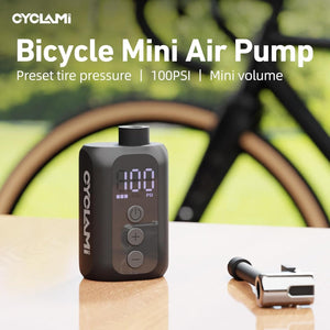 A5S Elektrische Fahrradpumpe Mit Manometer, Max 100 PSI Minipumpe, Automatische Abschaltung, Für E-Bikes, Mountainbikes, City- Und Rennräder Mit Presta- Und Schrader-Ventilen (98G)