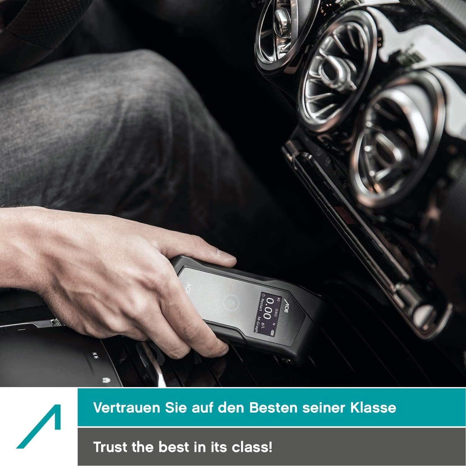 ACE X Alkotester - Digitaler Promilletester - Polizeigenauer Alkoholtester - TU Wien Testsieger (99,1% Genauigkeit)