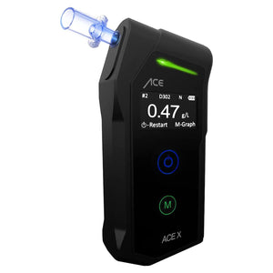 ACE X Alkotester - Digitaler Promilletester - Polizeigenauer Alkoholtester - TU Wien Testsieger (99,1% Genauigkeit)
