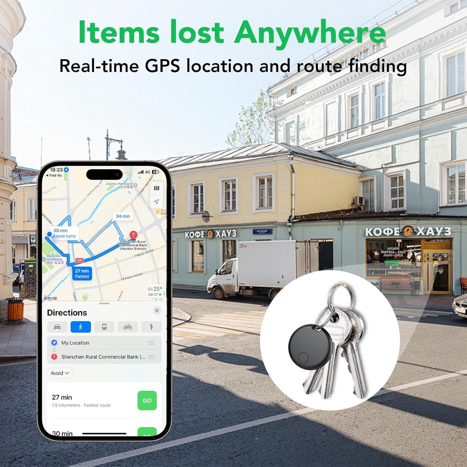 Air Tag Schlüsselfinder, Air Tracker Tag Kompatibel Mit Apple Wo Ist? APP (Nur Ios), Koffer Tracker Für Gepäck/Taschen/Key, Batterielebensdauer EIN Jahr, IP67 Wasserdicht(4Er Pack)