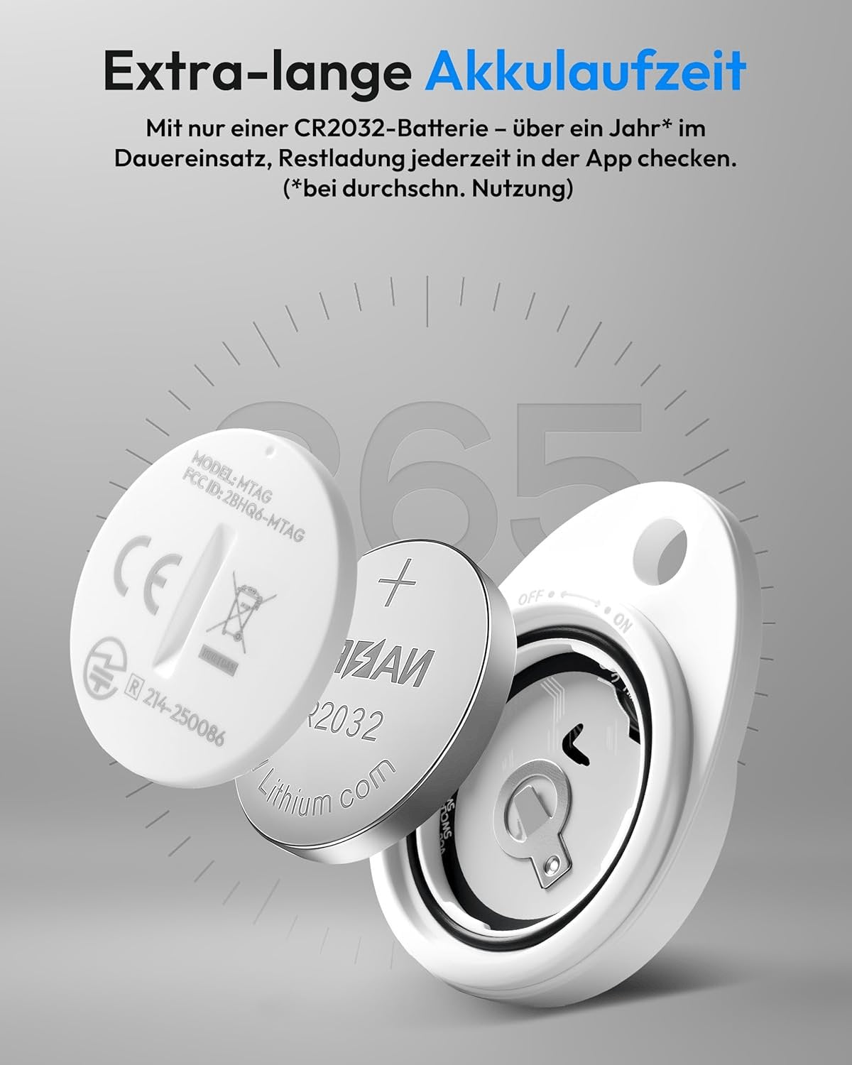 Air Tracker Tags 2Er Pack Schwarz, Key Finder Kompatibel Mit Apple Wo Ist? APP (Ios NUR), Smart Tag Für Schlüssel/Taschen, IP68 Wasserdicht Über EIN Jahr Batterielebensdauer Bluetooth Tracker