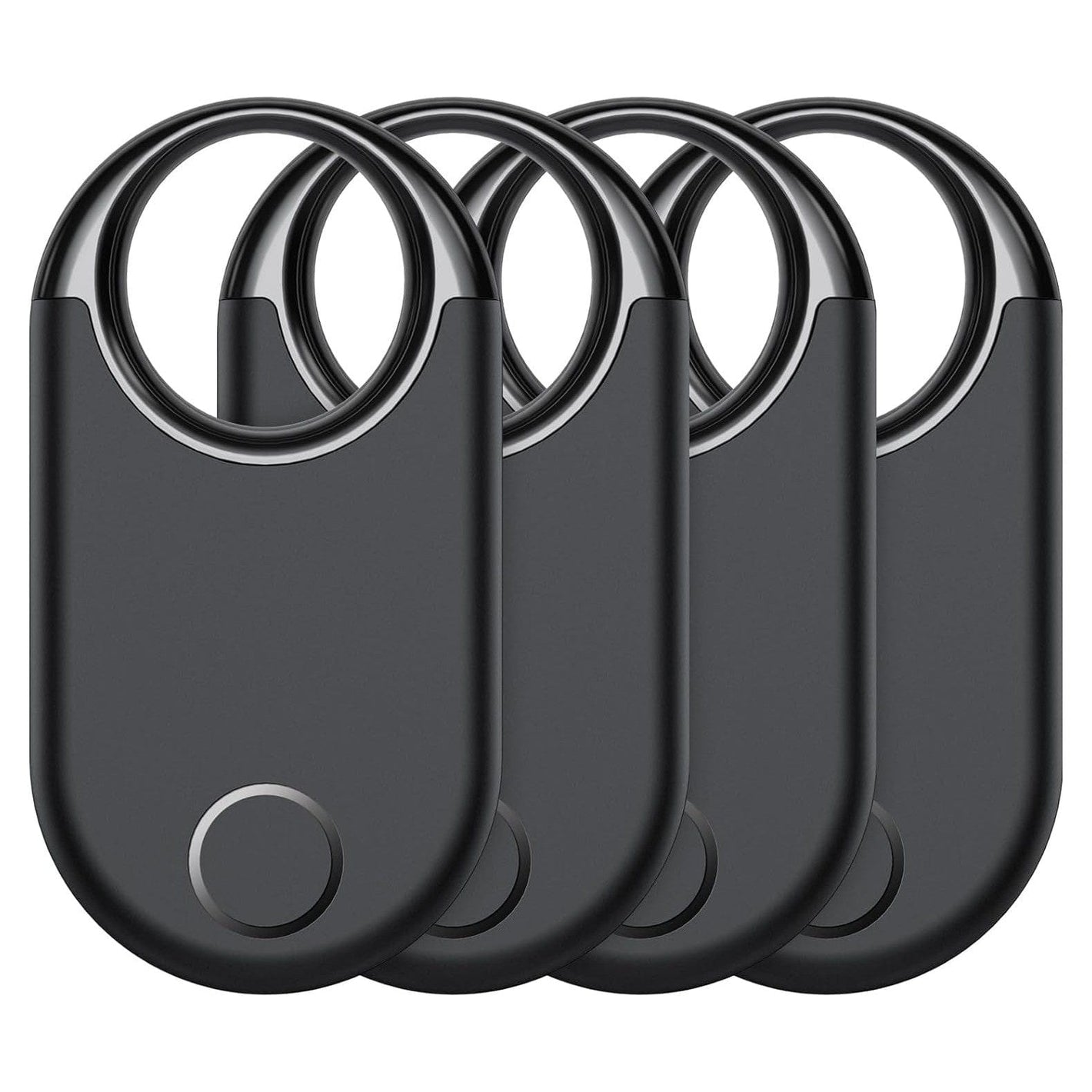 Air Tracker Tags 4Er-Pack (2025) – Schlüsselfinder Bluetooth 5.3, Kompatibel Mit Apple Find My APP (Nur Für Ios). Find Für Schlüssel, Koffer, 100 Db Lautstärke Finder Tags, Austauschbare Batterie Tiefschwarz / 4 Stück