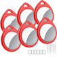 Air Tracker Tags Schlüsselfinder 4Er Pack, Schwarz | Smart Keyfinder Tag Kompatibel Mit Apple Wo Ist? APP (Ios NUR) Mit Schlüsselband, Koffer Tracker Für Gepäck/Taschen/Key, Austauschbarer Akku Rot / 6 Stück
