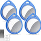 Air Tracker Tags Schlüsselfinder 4Er Pack, Schwarz | Smart Keyfinder Tag Kompatibel Mit Apple Wo Ist? APP (Ios NUR) Mit Schlüsselband, Koffer Tracker Für Gepäck/Taschen/Key, Austauschbarer Akku Tiefblau (4 Stück)