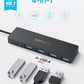 Anker USB-C Hub, 4 Port USB 3.0 Datenhub Mit 5 Gbit/S Datenübertragung, 60Cm Erweiterungskabel (Ohne Ladeleistung), USB-C Splitter Für Typ-C Macbook, Mac Pro, Imac, Surface, Flash Drive, Mobile HDD