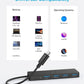 Anker USB-C Hub, 4 Port USB 3.0 Datenhub Mit 5 Gbit/S Datenübertragung, 60Cm Erweiterungskabel (Ohne Ladeleistung), USB-C Splitter Für Typ-C Macbook, Mac Pro, Imac, Surface, Flash Drive, Mobile HDD