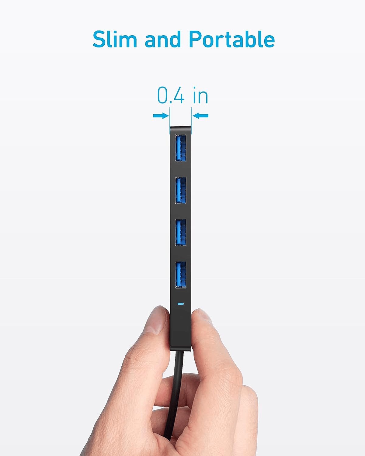 Anker USB-C Hub, 4 Port USB 3.0 Datenhub Mit 5 Gbit/S Datenübertragung, 60Cm Erweiterungskabel (Ohne Ladeleistung), USB-C Splitter Für Typ-C Macbook, Mac Pro, Imac, Surface, Flash Drive, Mobile HDD