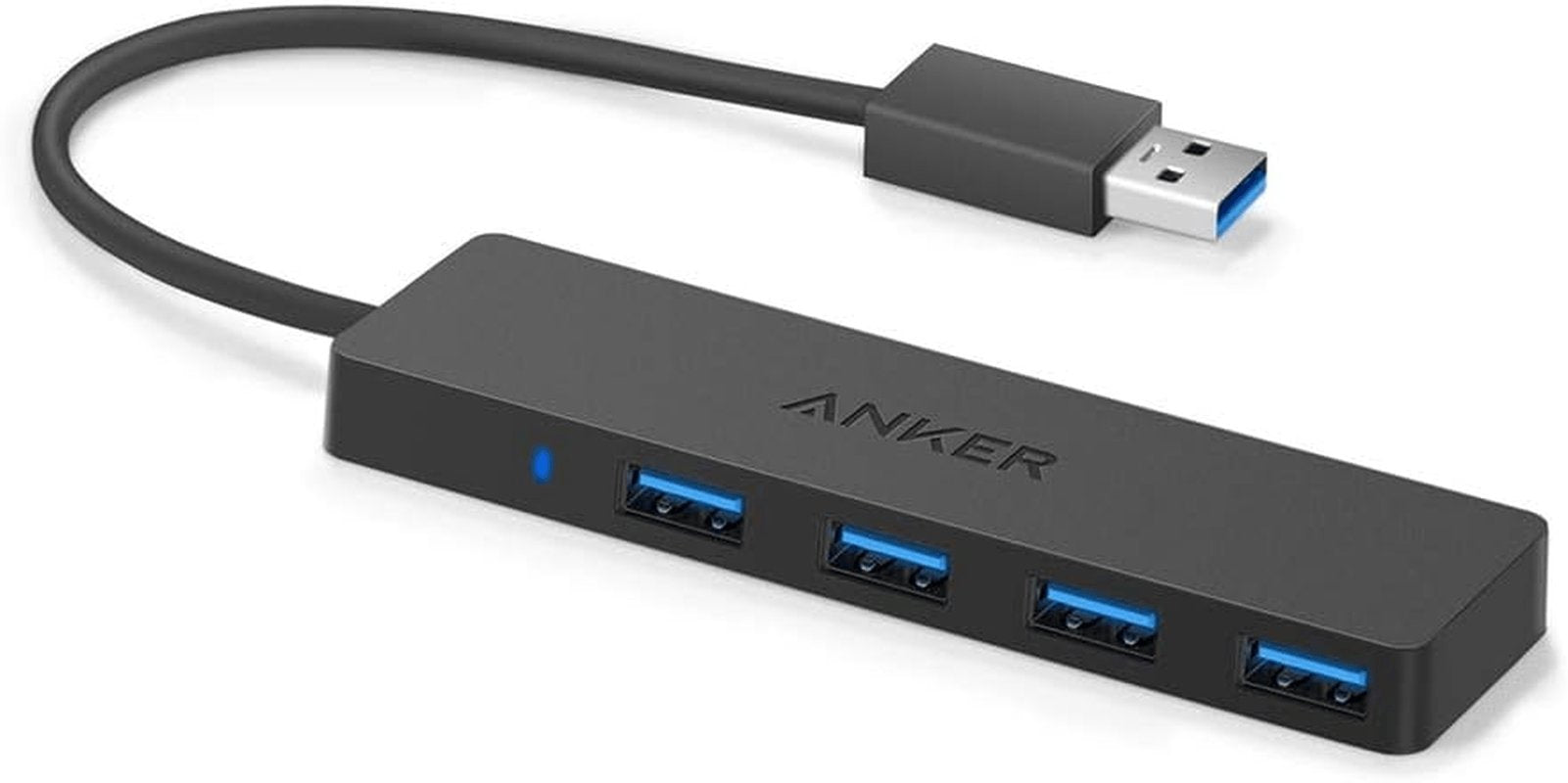Anker USB-C Hub, 4 Port USB 3.0 Datenhub Mit 5 Gbit/S Datenübertragung, 60Cm Erweiterungskabel (Ohne Ladeleistung), USB-C Splitter Für Typ-C Macbook, Mac Pro, Imac, Surface, Flash Drive, Mobile HDD 19.8Cm / Usb 3.0