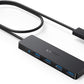 Anker USB-C Hub, 4 Port USB 3.0 Datenhub Mit 5 Gbit/S Datenübertragung, 60Cm Erweiterungskabel (Ohne Ladeleistung), USB-C Splitter Für Typ-C Macbook, Mac Pro, Imac, Surface, Flash Drive, Mobile HDD 60Cm / Einzeln