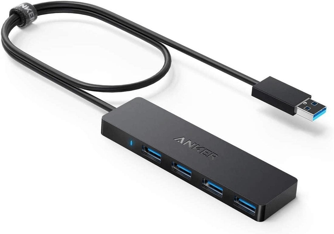 Anker USB-C Hub, 4 Port USB 3.0 Datenhub Mit 5 Gbit/S Datenübertragung, 60Cm Erweiterungskabel (Ohne Ladeleistung), USB-C Splitter Für Typ-C Macbook, Mac Pro, Imac, Surface, Flash Drive, Mobile HDD 60Cm / Einzeln