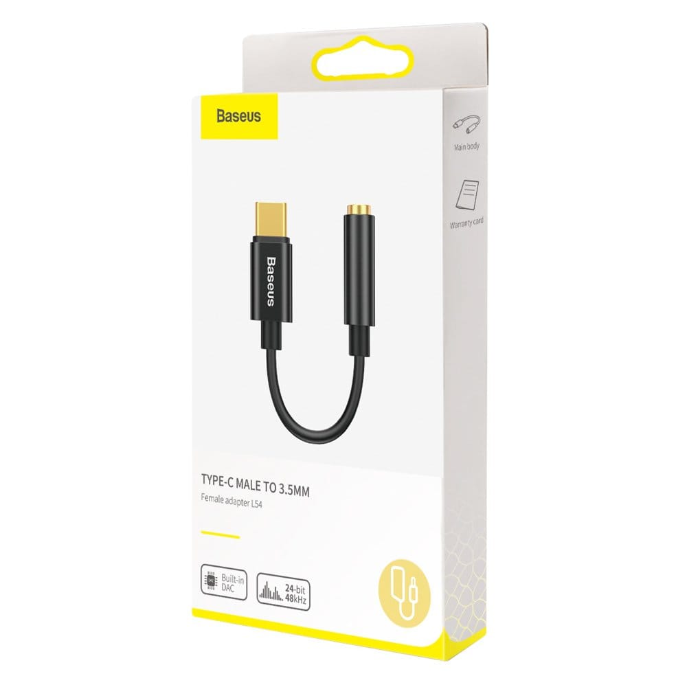 Baseus adapter AUX USB-C mini jack 3.5 mm - black