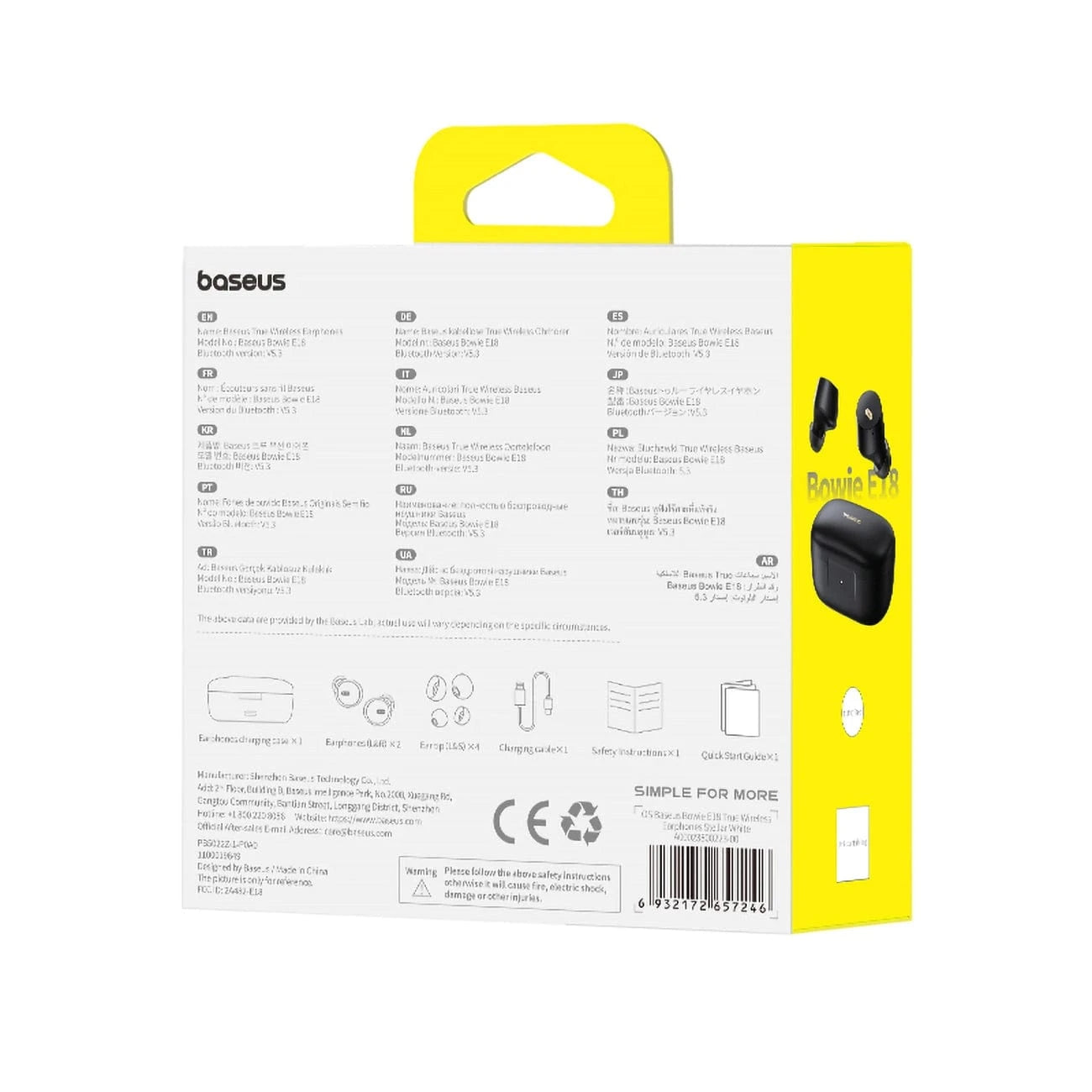 Baseus Bowie E18 Wireless Earbuds Black