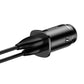 Baseus Mini Car Charger – 30W Dual Port USB-C PD and USB QC 4.0  Black