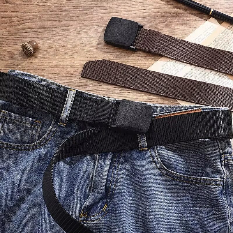 Belt  with plastic Buckle Black / 120Cm
