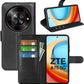 Betterfon Handyhülle Kompatibel Mit ZTE Blade V70 | Premium TPU Klapphülle Mit Kartenfächern | Magnetverschluss Wallet Flip Case Standfunktion | Schwarz Schwarz / Zte Blade V40 Vita