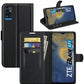 Betterfon Handyhülle Kompatibel Mit ZTE Blade V70 | Premium TPU Klapphülle Mit Kartenfächern | Magnetverschluss Wallet Flip Case Standfunktion | Schwarz Schwarz / Zte Blade V40 Vita