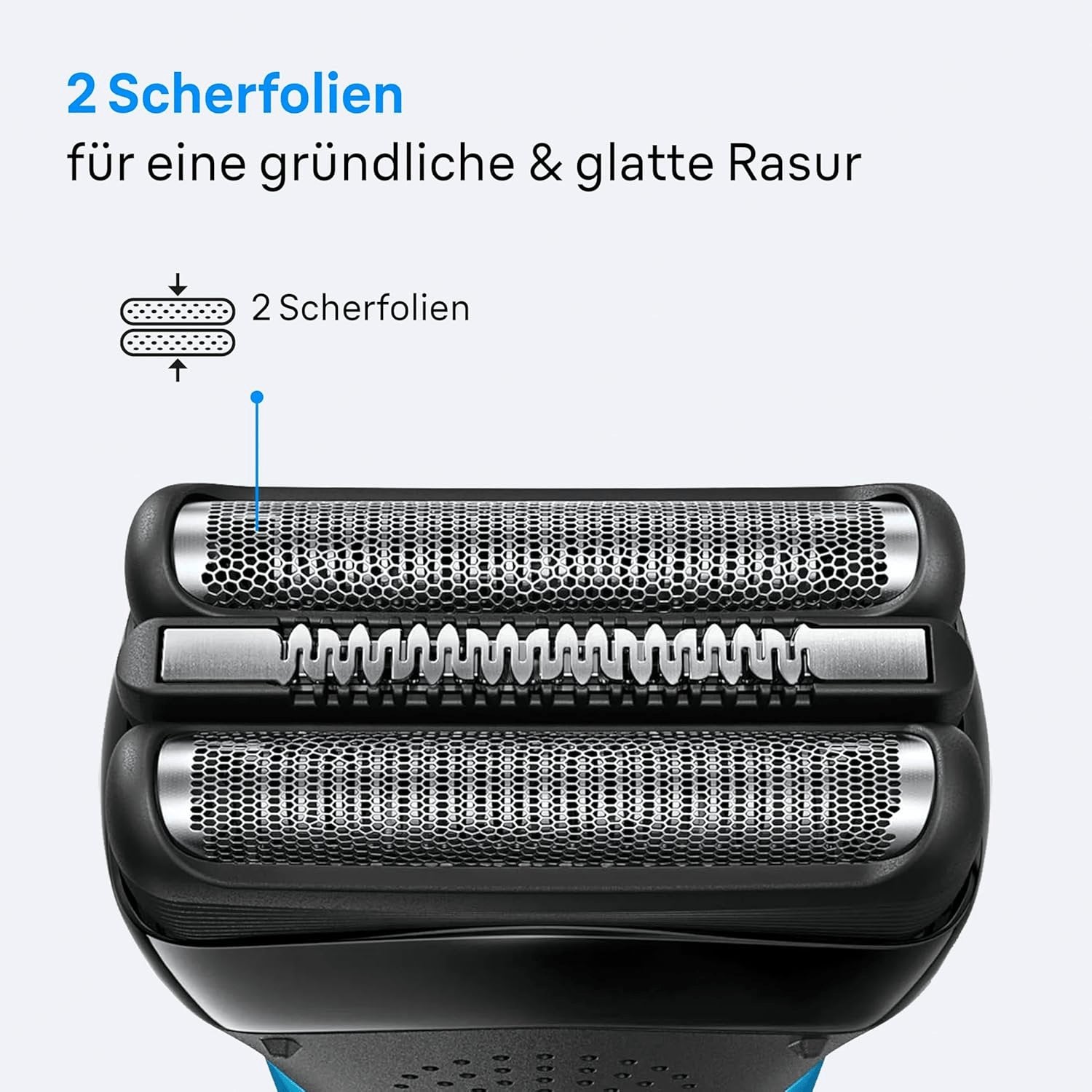 Braun Series 3 Elektrorasierer Herren, Rasierapparat Mit 3 Flexiblen Klingen, 30 Minuten Akkulaufzeit, Elektrischer Nass- Und Trockenrasierer Für Männer – 310S, Blau