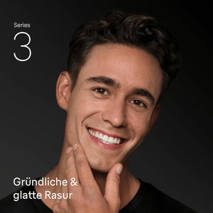 Braun Series 3 Elektrorasierer Herren, Rasierapparat Mit 3 Flexiblen Klingen, 30 Minuten Akkulaufzeit, Elektrischer Nass- Und Trockenrasierer Für Männer – 310S, Blau