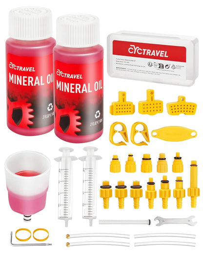 Bremsen Entlüftungsset Für SHIMANO, TEKTRO Hydraulische Scheibenbremsen, Entlüftungskit Enthält Hochleistungs-Mineralbremsflüssigkeit (120Ml).