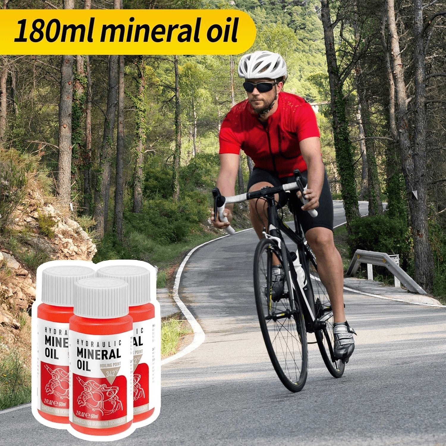 Bremsenentlüftungsgerät Für Shimano, Magura, Sram,Tektro, TRP Hydraulische Scheibenbremsen, Mit 180 Ml Bremsflüssigkeit, Fahrrad Bremsen Entlüftungskit