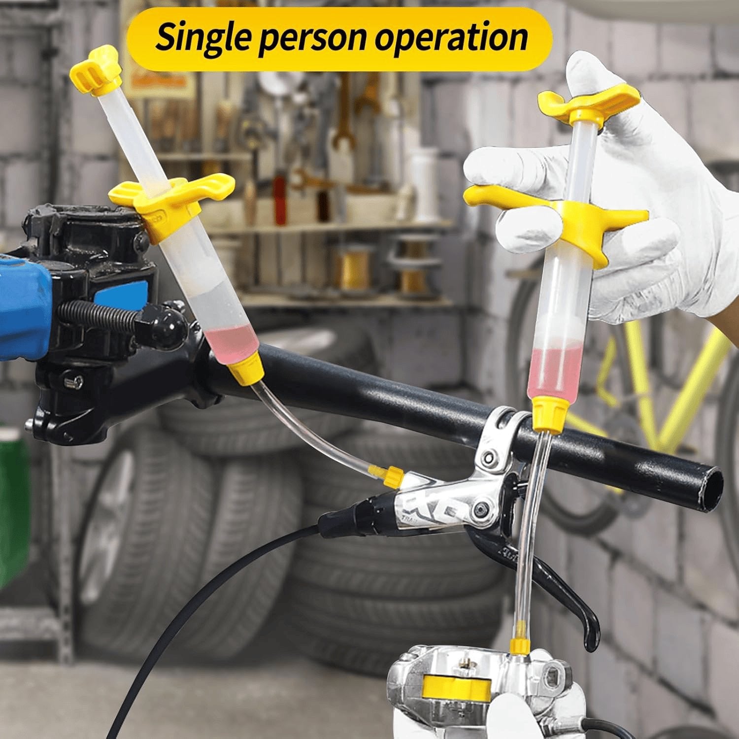 Bremsenentlüftungsgerät Für Shimano, Magura, Sram,Tektro, TRP Hydraulische Scheibenbremsen, Mit 180 Ml Bremsflüssigkeit, Fahrrad Bremsen Entlüftungskit