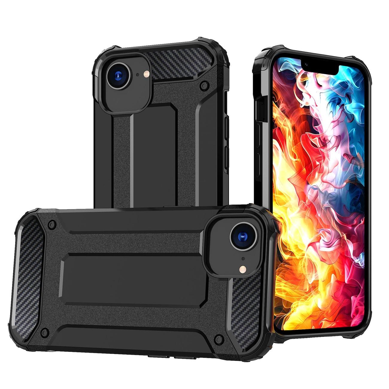 Case Hybrid Armor for iPhone 16e - Black