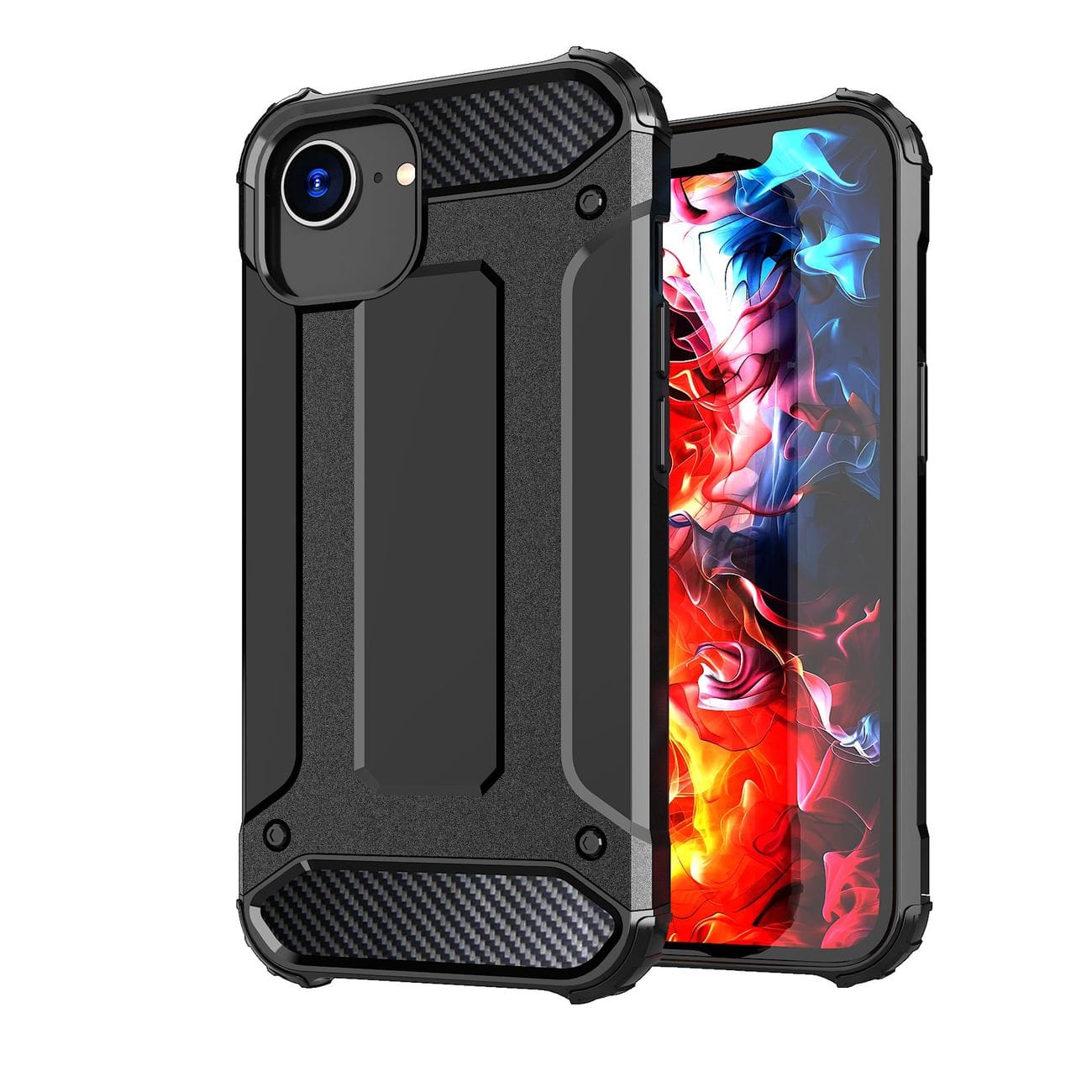 Case Hybrid Armor for iPhone 16e - Black