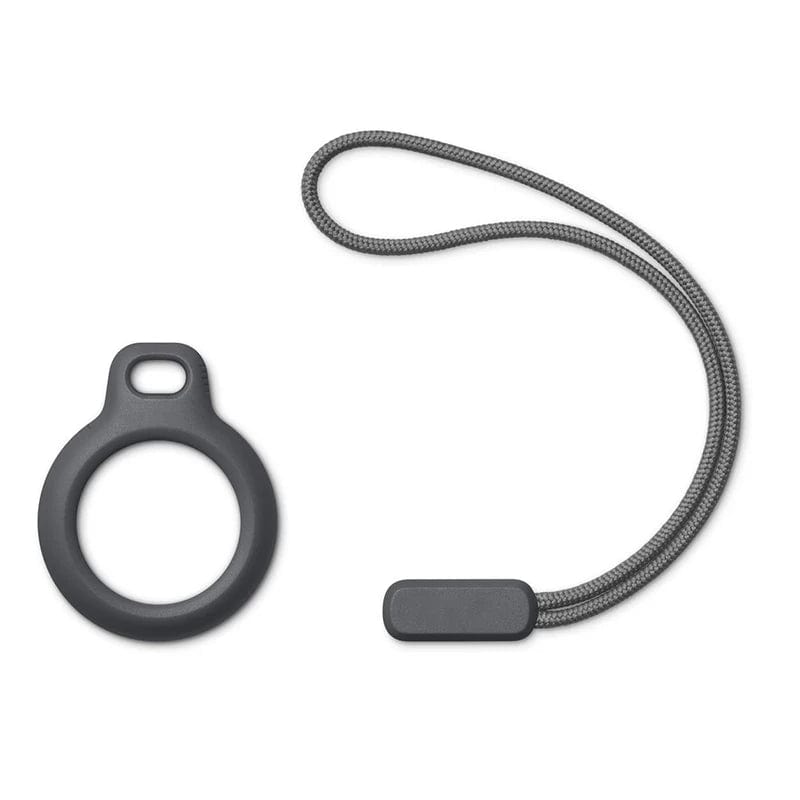 Case with loop for AirTag | Hardcase with cord for AirTag Black