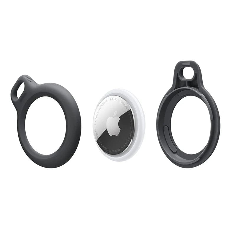 Case with loop for AirTag | Hardcase with cord for AirTag Black