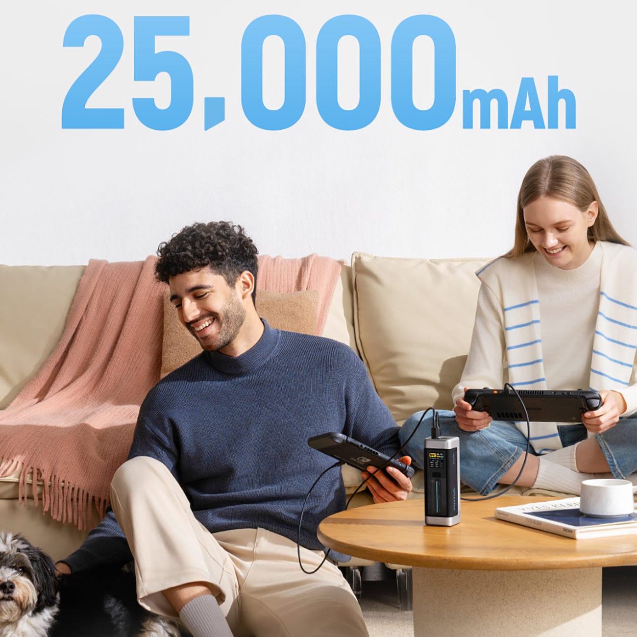 Cuktech CUK00P23GLBK 210W 25000mAh Powerbank 2 x USB-C 1 x USB-A - Black