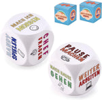 Dealkits Büro Anti-Stress Würfel, 2 Stück Witziges Stresswürfel Zum Stressabbau Mit 6 Lustigen Aktionen, Anti-Stress Spielzeug Abschiedsgeschenk Kollegen Geschenk Mit Geschenkbox Für Mitarbeiter Text-2Er Pack