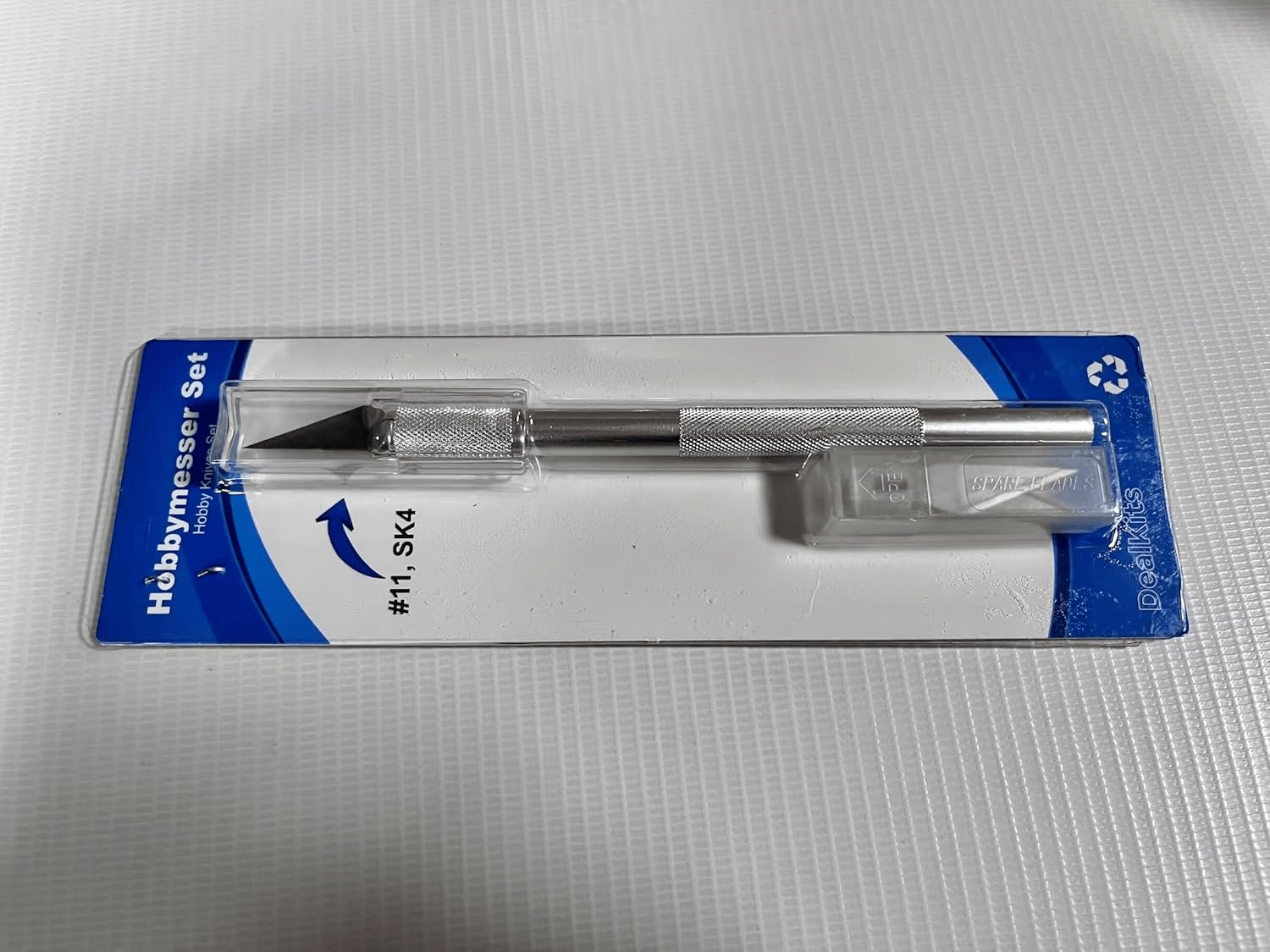 Dealkits Skalpell Set, Inkl. 10X SK5 Ersatzklingen Und Schutzkappe, Bastelmesser Cuttermesser Comfortline Hobby- Schnitzmesser Zum Schneiden Von Fondant Stoff Autofolie Basteln (Silber)