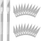 Dealkits Skalpell Set, Inkl. 10X SK5 Ersatzklingen Und Schutzkappe, Bastelmesser Cuttermesser Comfortline Hobby- Schnitzmesser Zum Schneiden Von Fondant Stoff Autofolie Basteln (Silber) Bastelmesser Set X2