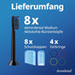 Demirdental Aktivkohle Ersatzbürsten Passend Für Philips Sonicare Ersatzbürsten, Medium Ersatzbürsten Für Natürliche Reinigung, Schwarz, Entspricht Hx9058Mb, 8Er Set