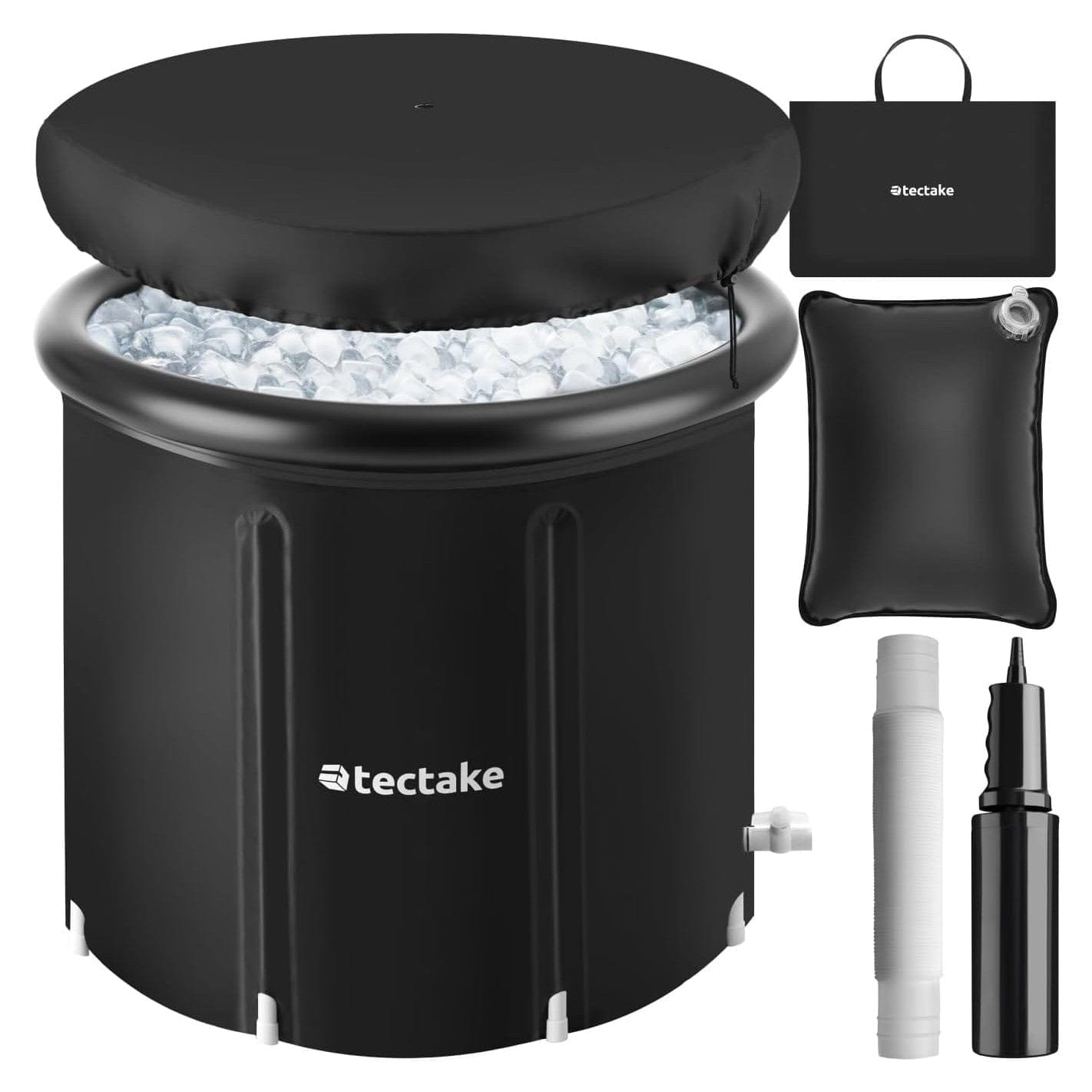 Eisbad mit aufblasbarem Aussenring und Abdeckung Ø 90 X 75 Cm