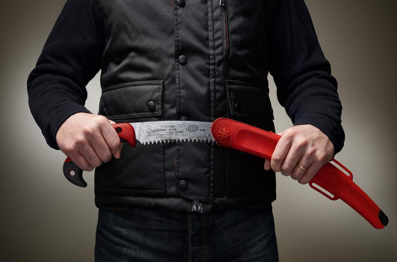 FELCO 630 Astsäge (Gebogene Säge Mit Ziehendem Schnitt, Sägeblatt 33 Cm, Schnitt-Ø 120 Mm, Länge 495 Mm, Baumsäge Inkl. Etui) Felco 611