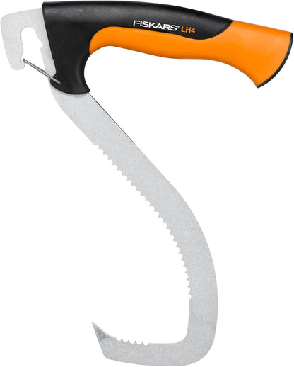 Fiskars Hebehaken Zur Holzbearbeitung, Inklusive Köcher, Schwarz/Orange, Woodxpert, 1003624 Hebehaken