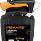 Fiskars Hebehaken Zur Holzbearbeitung, Inklusive Köcher, Schwarz/Orange, Woodxpert, 1003624 Hebehaken