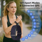 Fitness Armband Ohne Display Aktivitätstracker Damen Herren Mit Integriertem GPS, Pulsmesser, SPO₂ Schrittzähler, Schlafmonitor, Whatsapp Benachrichtigungen, 2 Armbänder Schwarz + Blau