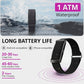Fitness Armband Ohne Display Aktivitätstracker Damen Herren Mit Integriertem GPS, Pulsmesser, SPO₂ Schrittzähler, Schlafmonitor, Whatsapp Benachrichtigungen, 2 Armbänder Schwarz + Blau