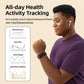 Fitness Armband Ohne Display Aktivitätstracker Damen Herren Mit Integriertem GPS, Pulsmesser, SPO₂ Schrittzähler, Schlafmonitor, Whatsapp Benachrichtigungen, 2 Armbänder Schwarz + Blau