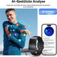 Fitness Tracker Damen Herren Ohne Display, Smartband Smartwatch 24/7 Aktivitäts Und Schlaftracker Mit Herzfrequenz Mit Ki-Analyse, 60 Tage Akkulaufzeit, 170+ Sportmodi, Kein ABO Erforderlich Schwarz